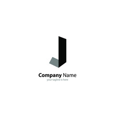 letter j elegant logo concept for company with white background