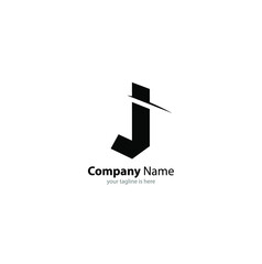 letter j elegant logo concept for company with white background