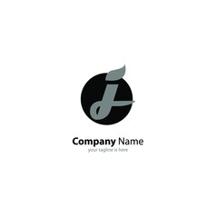 letter j elegant logo concept for company with white background