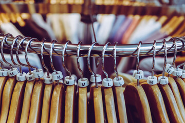 ハンガーとサイズ表記