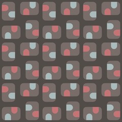 Rounded abstract seamless pattern - accent for any surfaces.