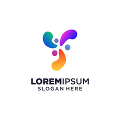 Letter Y logo vector illustration, Design inspiration. Colorful icons