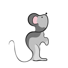 Mouse Cute Funny Mammal Rodent Mice Icon.