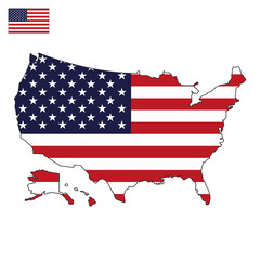 America map vector graphics