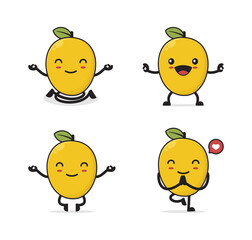 cute mango cartoon character