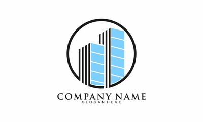 Modern building logo vector