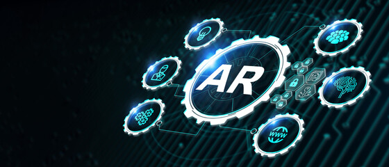 Ar, augmented reality icon. Business, Technology, Internet and network concept.