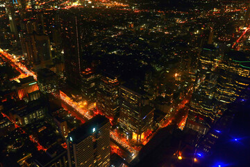 Obraz premium view of the city light in the night