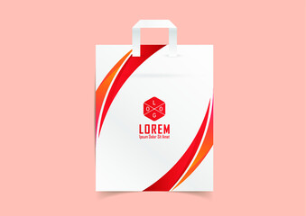 Corporate Paper Shopping Bag Design, Realistic Shopping Bag design for branding and corporate identity design.