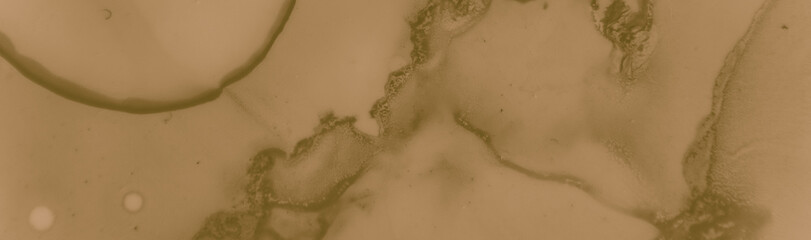 Abstract Coffee Stains. Liquid Brown Banner. Aged