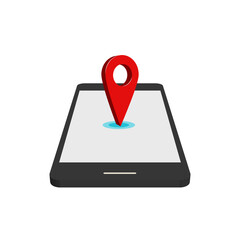 Navigation on phone vector graphics