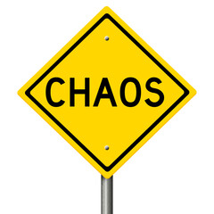 Rendering of a yellow highway sign