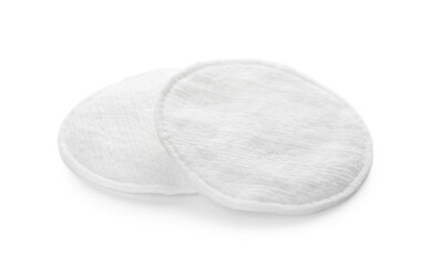Cotton pads on white background © Pixel-Shot