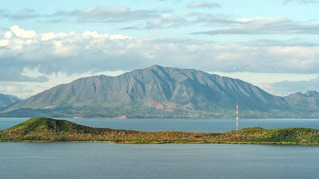 Beautiful Mont Dore mountain in Noum&eacute;a New Caledonia, time lapse view