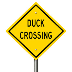 Rendering of a yellow highway sign