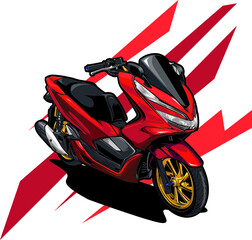 Naklejka premium illustration of an motorcycle