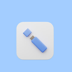 3d illustration of element user interface ui simple icon