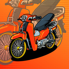Fototapeta na wymiar illustration of an motorcycle