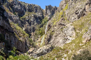 Tuinposter Waterfall in the Bain's Kloof in the Western Cape of South Africa © Christian Dietz