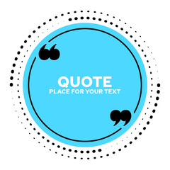 Quotation Text Writing Area in Quotation, Citation Writing Template, Concise Word Writing Area in a Circle. A helpful template for writing quotes.