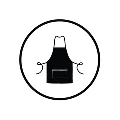 kitchen and cooking vector icons in a circle: apron