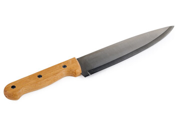 kitchen knife on a white isolated background