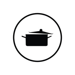 kitchen and cooking vector icons in a circle: Pan