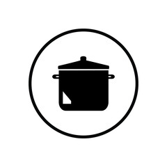 kitchen and cooking vector icons in a circle: Pan