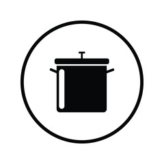 kitchen and cooking vector icons in a circle: Pan