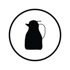 kitchen and cooking vector icons in a circle: teapot 