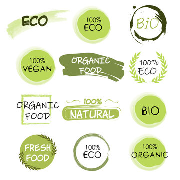 Eco icons. logos Vector illustration