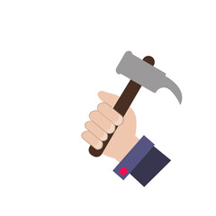 Colorful cartoon claw hammer. Handyman tool for home repair