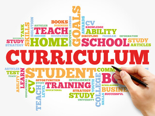 CURRICULUM word cloud collage, education concept background