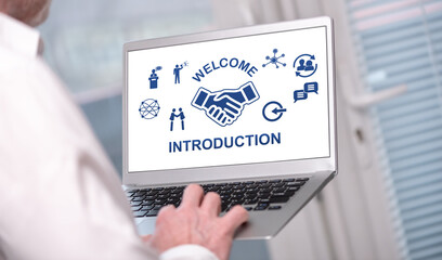 Introduction concept on a laptop screen