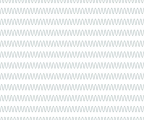 Zig Zag lines pattern. Black wavy line on white background. Abstract wave, vector illustration