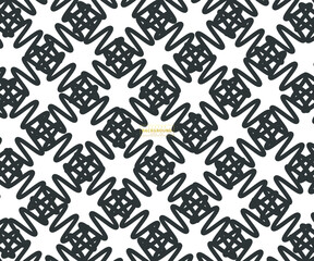 Zig Zag lines pattern. Black wavy line on white background. Abstract wave, vector illustration