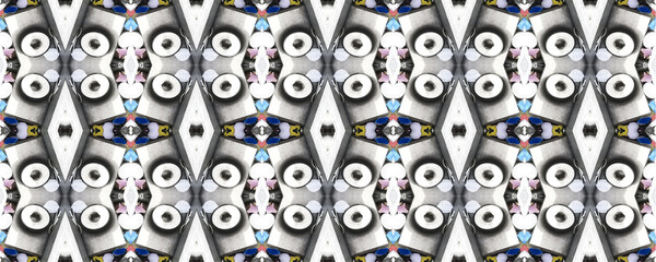 Watercolor Boho Pattern. Futuristic Green