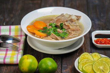 Sop Kambing or Soup Goat is a dish made from young goat meat which is a traditional dish from Indonesia