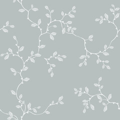 seamless pattern of branches and leaves