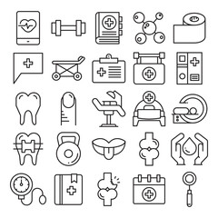 Fototapeta premium medical and health care icons vector illustration