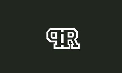 Alphabet letters Initials Monogram logo PR, RP, P and R
