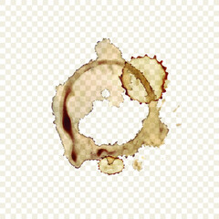 Vector Coffee Mug Print Transparent Background, Beverage Splash, Colorful Design Element, Transparent Stamp.
