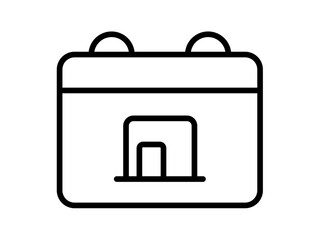 eid adha calendar single isolated icon with outline style