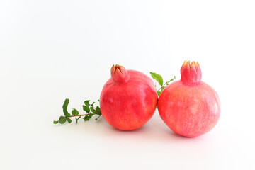 image of pomegranate isolated on white