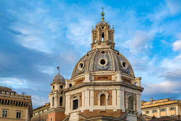 Fototapeta na wymiar Santa Maria di Loreto church in Rome, Italy