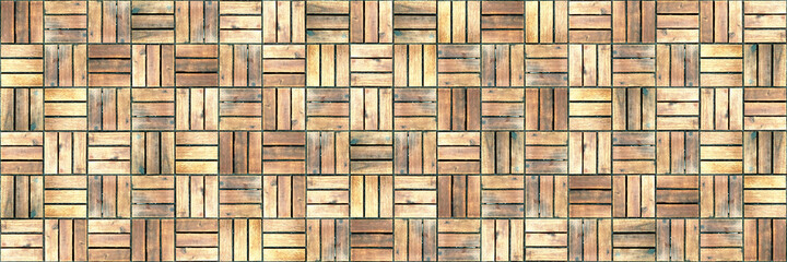 Wooden vintage seamless texture background. Wood tiles for decoration wall. Interior wall panel pattern. Blasted Oak Groove wood texture
