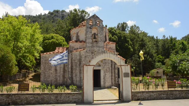 Greece, Rhodes, Eleoussa, very old byzantine church Agios Nikolaos Fountoukli