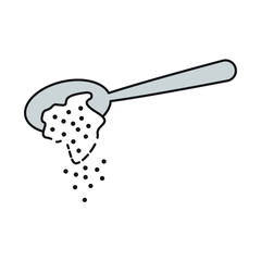 Spoon with sugar icons symbol vector elements for infographic web