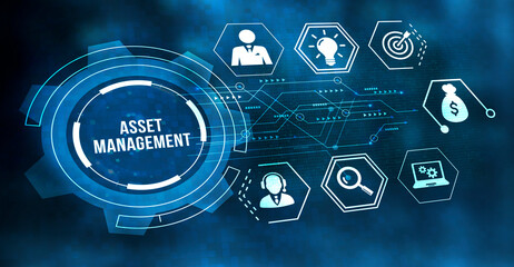 Internet, business, Technology and network concept. Asset management.