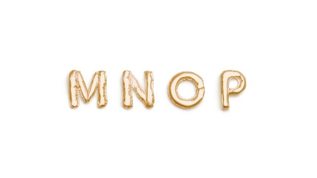 Balloon M N O P letters, looped inflation and deflation